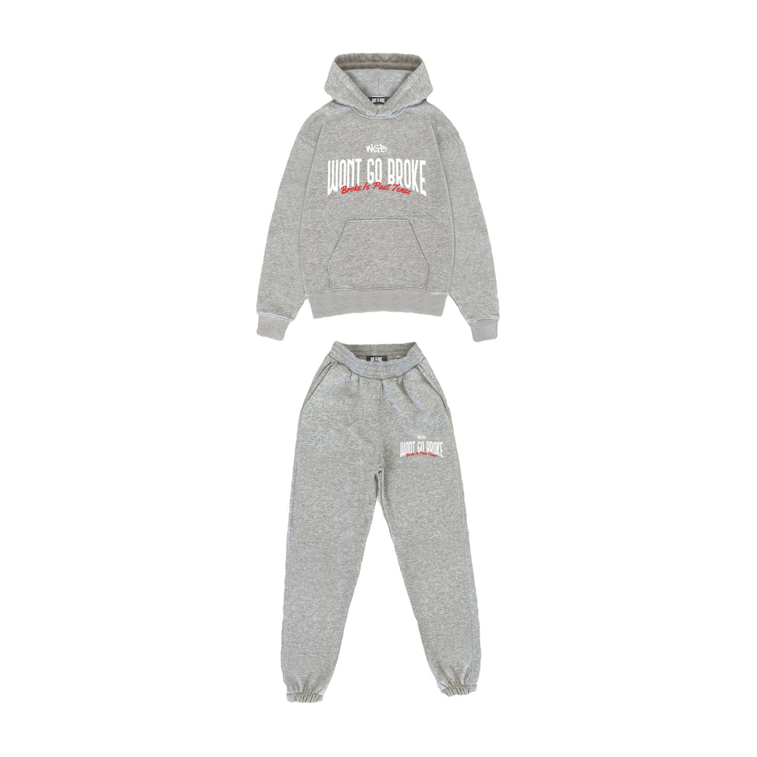 “BIPT” Tracksuit - Grey/Red